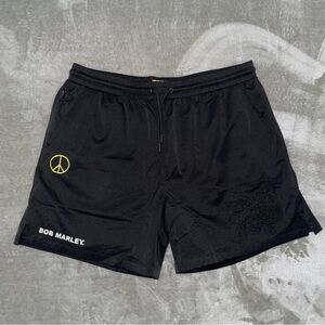 NWT Bob Marley Shoe Palace Athletic Shorts Black 2XL Lion of Judah Peace